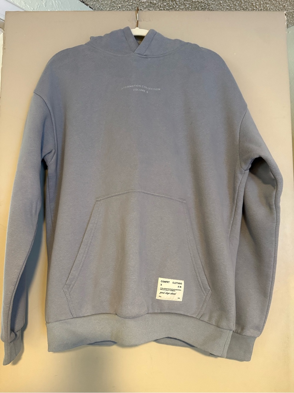 Comfrt Women’s/Men's Hooded Pullover Sweatshirt - Slate Light Gray